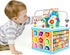 Qilay Wooden Activity Cube for Toddlers 1-3, 5 in 1 Multipurpose ABC-123 Abacus Montessori Learning Toys for 1-3 Year