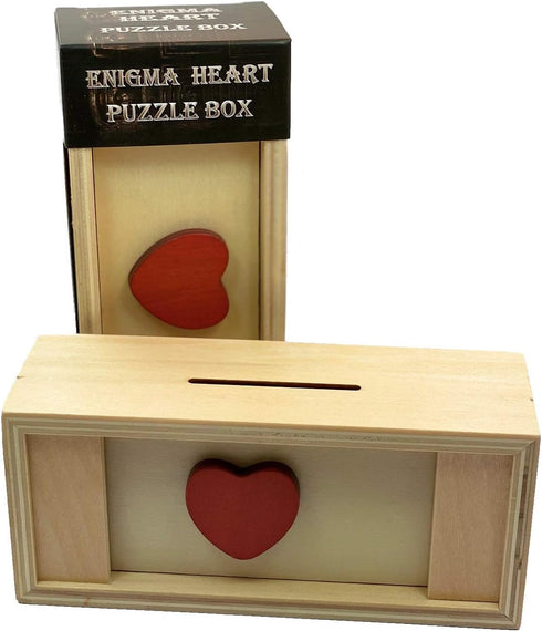 Enigma Secret Puzzle Box Heart - Money Gift Trick Box