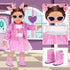 18 Inch Playset 18" American Dolls Clothes Pretend Makeup Accessories Gift for Girls,Cosmetic Bag Toys Fits for Dolls