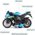 Toy Motorcycle - Pull Back Toy Car with Sound and Light for Boys, Toy Motorcycles for Ages 3-9 (Blue)