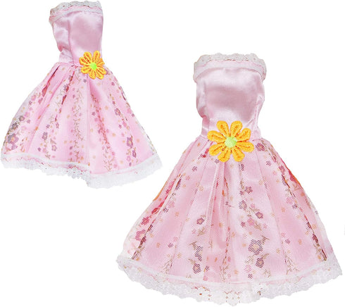 BJDBUS 6 Pcs Mini Gown Dress for 11.5 inch Girl Doll Clothes Playset