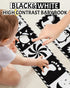 0-6-12 Tummy Baobrava High Contrast Baby Toys, Black and White Newborn Toys for Brain Development, Soft Baby Books
