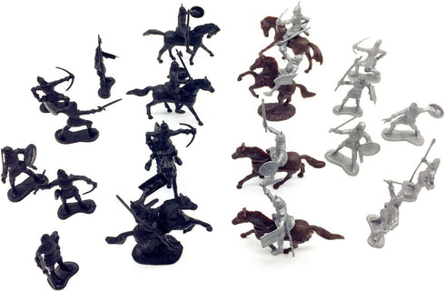 Dragon Knight Action Figure Horse with Lance, Fantasy World Ancient Soldiers Warriors Army Cavalry Toys