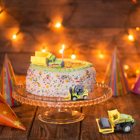 6Pcs Playset Bulldozer ANDOLO Mini Construction Trucks Toys, Small Construction Toys Vehicles Tractor Toys Sand Vehicle