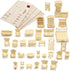 LOVEINUSA DIY Wooden Dollhouse Furniture Set, 3D Puzzle Miniature Room Accessories