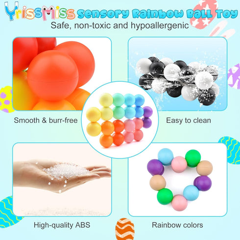 2PCS 3+ Yrissmiss Sensory Fidget Toys for Adults Kids Teens, Stress Balls ADHD Tools Autism Toys ,Travel Toys for Ages