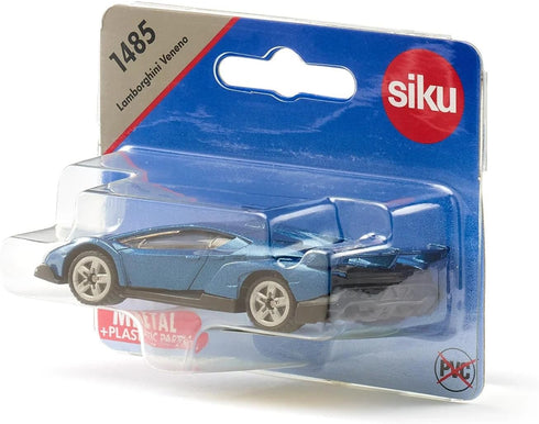 Siku 1485, Lamborghini Veneno, Metal/Plastic, Toy car for Children, Dark Blue, Rubber tyres