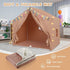 3 4 5 6 Kids Tent with Mat Playhouse for Kids Indoor Outdoor Play Tent for Toddlers Year Olds(Brown)