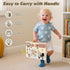 1+ Joyreal Toddler Busy Board with LED Lights, Steering Wheel, Sounds, Montessori Toys for Year Old, Fidget Board
