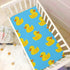 Gravopti 39X27 Inch Yellow Rubber Ducks Bike Autumn Pumpkins Crib Sheets for Girls and Boys, Soft Breathable Cotton