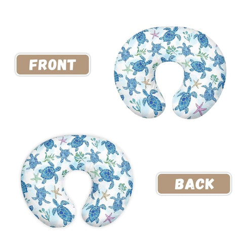 Eheartsgir Sea Turtle Bottle & Breast Feeding Pillow Covers Soft & Gentle on Baby Skin Fabric Slipcover with Hidden