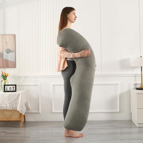 BATTOP Pregnancy Pillows with Cooling Cover,Cooling Maternity Pillow for Sleeping,Support for Belly,HIPS,Legs,Pregnancy