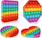 Multipurpose Go Multipurpose 4 Pack Rainbow Pop it Fidget Toy, Bubble Sensory Toy for