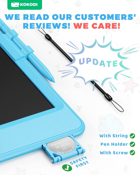 KOKODI LCD Writing Tablet - 8.5-Inch Colorful Doodle Board, Electronic Drawing Tablet Drawing Pad for Kids, Educational