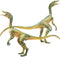 Gemini&Genius 2Pcs Compsognathus Dinosaur Toy Figurines with Moveable Jaw, Realistic Dinos