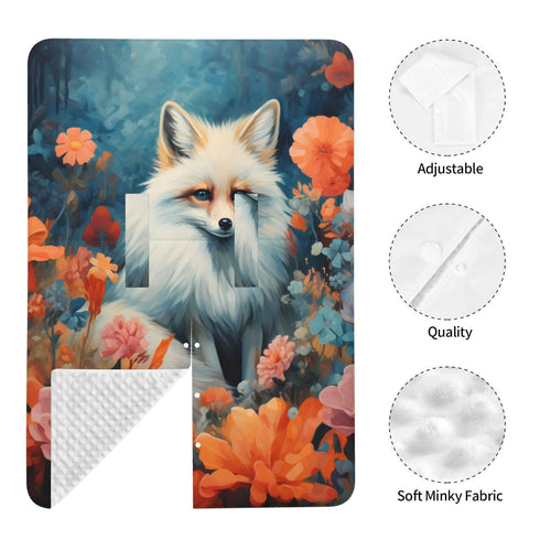 Zhbvncp Cute Fox Flower Baby Car Seat Cover & Breastfeeding Nursing Cover - Breathable Stretch Fabric Multi-Use Nursing