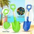 LNCOJOLM 16inch 3PCS Summer Beach Sand Shovels Toys for Kid Adult, Sturdy Long Wooden Spade Gardening Tool Kits Sand