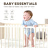 Pro Goleem 2 Pack Satin Soft Crib Sheet, Silky Baby Sheet for Sensitive Hair, White and Gray Unisex, 52’’x28’’x8’’