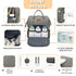 Backpack ROSEGIN Baby Diaper Bag with Changing Pad, Pacifier Case, for Boy Girl Toddler - Large, Stylish, Waterproof