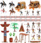 NUOBESTY Cowboys and Indians Plastic Figures Playset, Wild West Cowboys and Indians