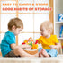 6-12-36 1-3, 1 Jollybaby Soft Picnic Basket Cutting Play Food Toys for Baby Months, Montessori Sensory Felt Fake Food