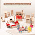 5 Set 6 40 Dollhouse Furniture Accessories Wooden Bathroom/Living Room/Dining Room/Bedroom/Kitchen House Family Doll