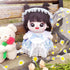 niannyyhouse 20cm Plush Doll Clothes - Blue Dress & Headwear for 8in Soft Stuffed Plush Toy Accessories