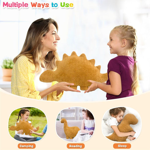 Andywoo Dino Chicken Plush Nuggets Pillow for Funny Birthday Gifts, Cute Funny Stuffed Animals Toy for Boy and Girl