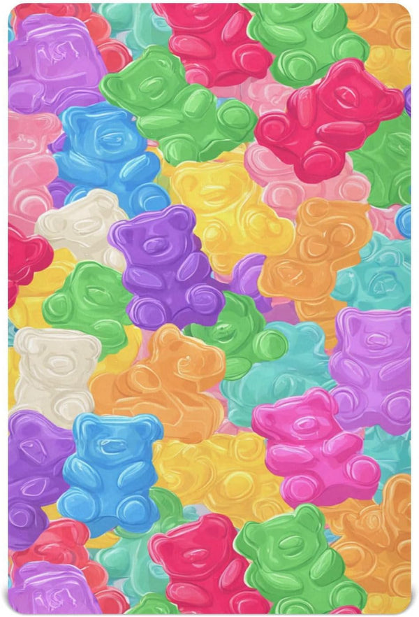 Baby Crib Sheet Colorful Sweet Jelly Bears Crib Mattress for Boys and