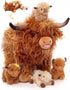 OUOZZZ Highland Cow Stuffed Animal 14.5" Large Realistic Fluffy Cow Plush Toy
