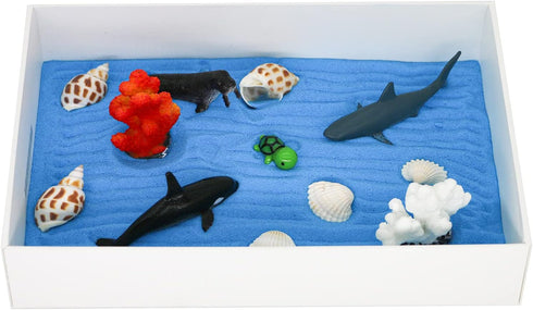 Beach Zen Garden Accessories Kit - Desktop Beach Fairy Garden Kit Sandbox Decor Tools Bamboo Rake Ornament Decoration