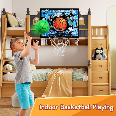 Mini Foam Basketball for Mini Basketball Hoop, 5" Squeeze Pu Balls for Over The Door Basketball Hoop, 3 PCS