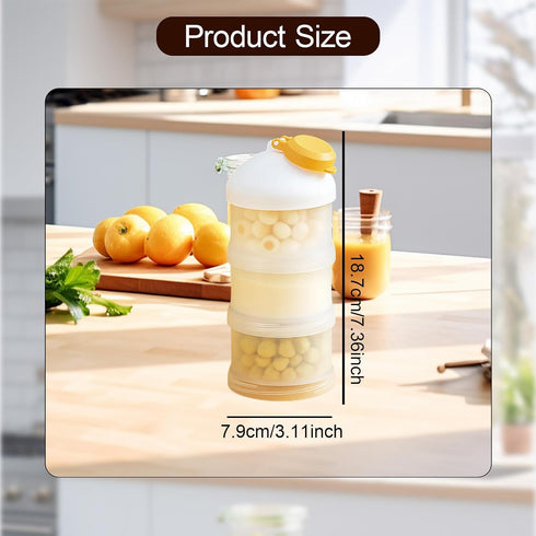 Bothyi 3 Baby Formula Dispenser,Kids Snack Storage,Leakproof,Milk Powder Container Protein Powder Container for Travel