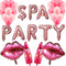 32 Pcs Spa Party Decorations Balloons, Spa Theme Birthday Party Supplies for Girls Makeup Party (Pink)