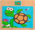 Wooden Jigsaw Puzzles Set - 12 Piece Colorful Educational Sea Animals for Kids 2-5 (4 Puzzles)