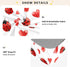 Mazeann 52" 28" 9" Red Ladybug Heart Crib Sheets Soft Breathable Fitted Cotton Baby Crib Sheets Mattress Cover for Girl