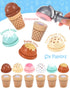 Wooden Ice Cream Toys Kitchen Play Store - Play Kitchen Accessories for Toddlers 3-5, Scoop, Menu & Fake Money