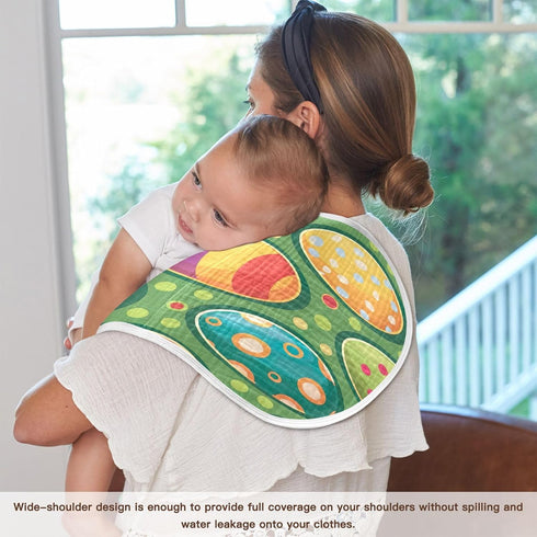 YETTASBIN Easter Egg Muslin Baby Burp Cloth, Super Soft Absorbent Cotton Burp Rag Baby Bibs Feeding Cloth for Newborn