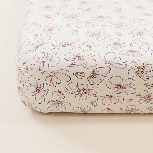 2 Pack Pobibaby Crib Sheets Girl, Premium Fitted Baby Crib Sheets for Standard Mattress Ultra-Soft Jersey Knit, Safe