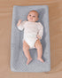 Solid Changing Table Pad Cover, Fits 32"/34"x16" Contoured Diaper Pad, Ultra Soft Minky Dots (Grey)