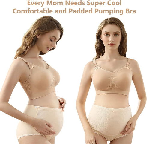 All-in-One Hands-Free Pumping and Nursing Bra for Moms