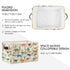Emelivor Closet ABC Dinosaurs Storage Bin Collapsible with Handle Rectangle Waterproof ABC Dinosaurs Basket for Storage