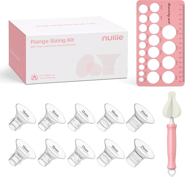 Nuliie 3-in-1 Flange Sizing Kit 13/15/17/19/21mm for 24mm Flange/Shield of Most Pumps,