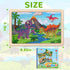 Wooden Puzzles Dinosaur Toys for Kids Ages 3-5 - Set of 4 Packs with 20-Piece Wood Jigsaw Puzzles