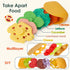 BUYGER Fast Food Play Food Toys for Kids Toddler Children Toy Kitchen Accessories Playset Plastic Toy Food Sets Pretend Play Gifts for 3 4 5+ Years Old