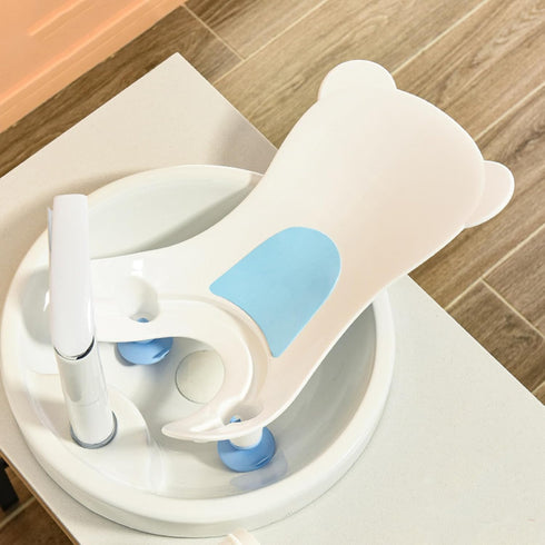 CNAFGBGG Counter Baby Sink Bath with Suction Cup, Portable Sink Baby Bath with Hanging Hole, Buttock Support Washing