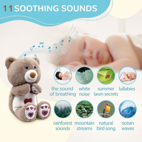 0-6 DEARBABY Baby Sleep Soother,Newborn Essentials Stuff Toys Months, Christmas Girl Gifts Sound Machine for Nursery