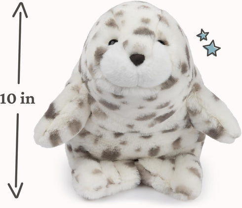 1 10 GUND Nuri Leopard Seal Plush, Premium Stuffed Animal for Ages and Up, White/Gray