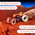 Clixo Mars Rover Pack - Glow-in-The-Dark Wheels Magnetic Building Toy with 30 Flexible Magnet Pieces for Kids Ages 6+