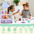 FENYAN Set, 3-5, Counter 3-8 Ice Cream Play Pretend Play Store for Toddlers Various Flavors Popsicle Ice Cream Shop